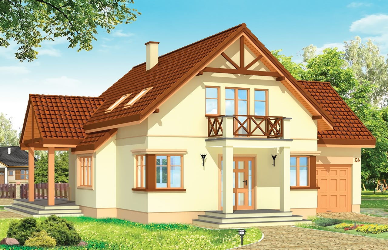 projekt-domu-wiosenny-wizualizacja-front-lustro