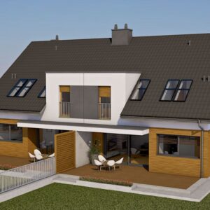 Projekt domu Wiktor G1 (bliźniak)